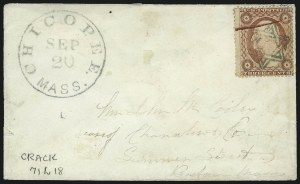 Sale 1017, Lot 501, 3c 1857-60 (Scott 25-26A)