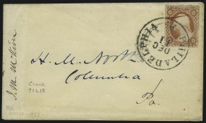 Sale 1017, Lot 502, 3c 1857-60 (Scott 25-26A)