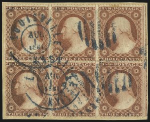 Sale 1017, Lot 509, 3c 1857-60 (Scott 25-26A)