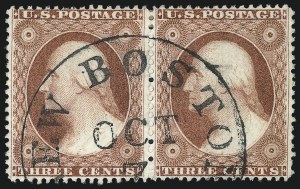 Sale 1017, Lot 516, 3c 1857-60 (Scott 25-26A)