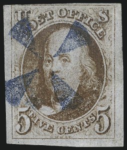 Sale 1017, Lot 56, 5c 1847 Issue (Scott 1-1d)