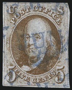 Sale 1017, Lot 57, 5c 1847 Issue (Scott 1-1d)