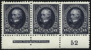 Sale 1017, Lot 659, 1894 Unwatermarked Bureau Issue (Scott 248-263)
