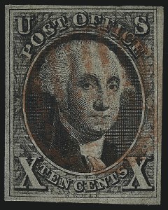 Sale 1017, Lot 66, 10c 1847 Issue (Scott 2)