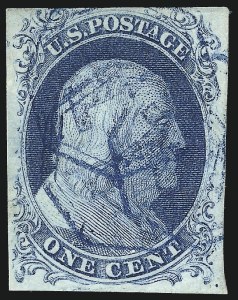 Sale 1017, Lot 75, 1c 1851-56 Issue (Scott 7-9)