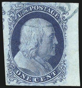 Sale 1017, Lot 76, 1c 1851-56 Issue (Scott 7-9)