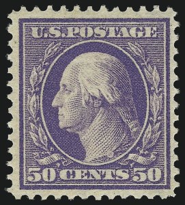 Sale 1017, Lot 767, 1908-12 Washington-Franklin Issues (Scott 331-396), 50c Violet (341) Sale 1017, Lot 767, 1908-12 Washington-Franklin Issues (Scott 331-396)