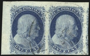 Sale 1017, Lot 80, 1c 1851-56 Issue (Scott 7-9)