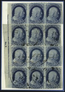 Sale 1017, Lot 83, 1c 1851-56 Issue (Scott 7-9)