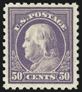 Sale 1017, Lot 834, 1916-21 Issues (Scott 467-550), 50c Light Violet (477) Sale 1017, Lot 834, 1916-21 Issues (Scott 467-550)