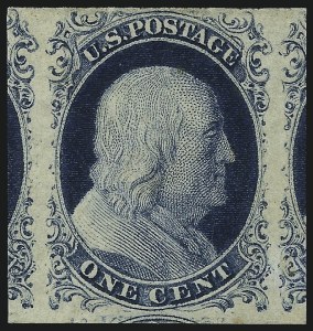 Sale 1017, Lot 84, 1c 1851-56 Issue (Scott 7-9)