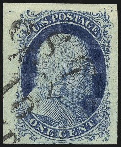 Sale 1017, Lot 90, 1c 1851-56 Issue (Scott 7-9)