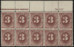 Sale 1017, Lot 924, Postage Due (Scott J2-J63)