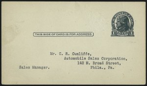 Sale 1019, Lot 1013, Postal Cards, incl. Full Face McKinley