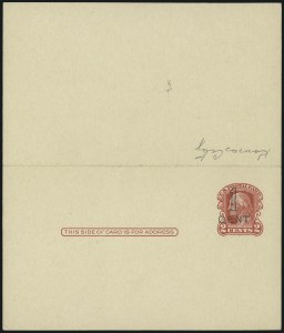 Sale 1019, Lot 1016, Postal Cards, incl. Full Face McKinley