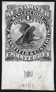 Sale 1019, Lot 1052, Private Die Proprietary, Die Proofs and Trial Color Proofs