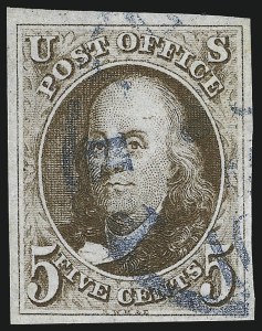 Sale 1019, Lot 306, 5c-10c 1847 Issue (Scott 1-2)