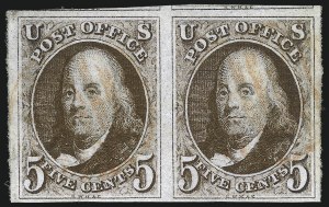 Sale 1019, Lot 313, 5c-10c 1847 Issue (Scott 1-2)