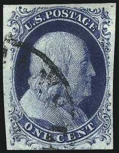Sale 1019, Lot 330, 1c 1851-56 Issue (Scott 7-9)