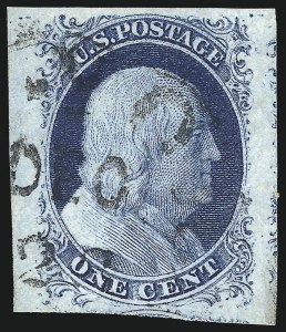 Sale 1019, Lot 338, 1c 1851-56 Issue (Scott 7-9)