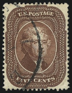Sale 1019, Lot 373, 1c-5c 1857-60 Issue (Scott 18-30)