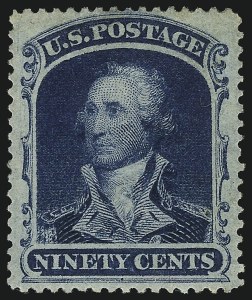 Sale 1019, Lot 386, 10c-90c 1857-60 Issue and 1875 Reprint (Scott 32-47)