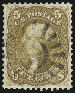 Sale Number 1019, Lot Number 392, 1861-66 Issue (Scott 63TC-78) Sale Number 1019, Lot Number 392, 1861-66 Issue (Scott 63TC-78)