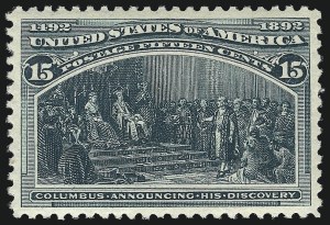 Sale 1019, Lot 549, 1c-50c 1893 Columbian Issue (Scott 230-240)