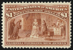 Sale 1019, Lot 560, $1.00-$5.00 1893 Columbian Issue (Scott 241-245)
