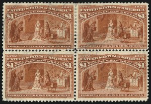 Sale 1019, Lot 565, $1.00-$5.00 1893 Columbian Issue (Scott 241-245)