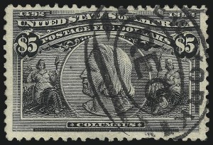 Sale 1019, Lot 566, $1.00-$5.00 1893 Columbian Issue (Scott 241-245)