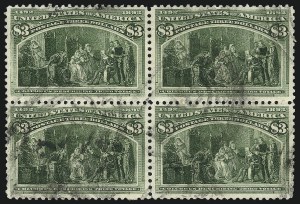 Sale 1019, Lot 572, $1.00-$5.00 1893 Columbian Issue (Scott 241-245)