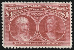 Sale 1019, Lot 573, $1.00-$5.00 1893 Columbian Issue (Scott 241-245)