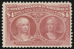 Sale 1019, Lot 574, $1.00-$5.00 1893 Columbian Issue (Scott 241-245)