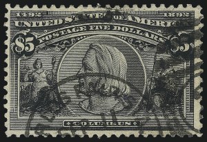Sale 1019, Lot 576, $1.00-$5.00 1893 Columbian Issue (Scott 241-245)