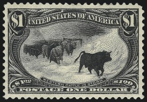 Sale 1019, Lot 645, $1.00-$2.00 1898 Trans-Mississippi Issue (Scott 292-293)