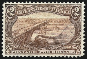 Sale 1019, Lot 655, $1.00-$2.00 1898 Trans-Mississippi Issue (Scott 292-293)