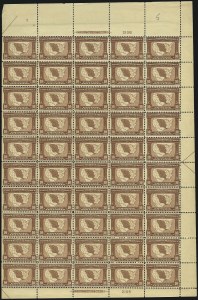 Sale 1019, Lot 707, 1904 Louisiana Purchase incl. Full Sheets, Jamestown Issues (Scott 323-330)