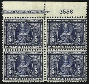 Sale 1019, Lot 713, 1904 Louisiana Purchase incl. Full Sheets, Jamestown Issues (Scott 323-330)