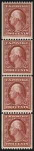 Sale 1019, Lot 730, 1908-09 Washington-Franklin Issues (Scott 332-355)