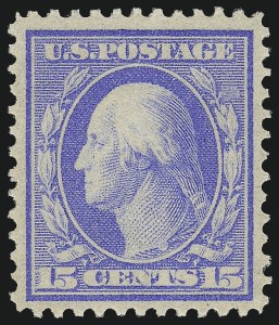 Sale 1019, Lot 747, 1909 Washington-Franklin Bluish Paper (Scott 357-366, 369)