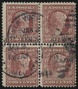 Sale 1019, Lot 748, 1909 Washington-Franklin Bluish Paper (Scott 357-366, 369)
