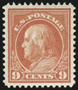 Sale 1019, Lot 794, 1912-15 Washington-Franklin Issues (Scott 406c-460)