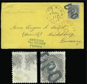 Sale 1024, Lot 136, 2c-24c 1863-68 Issue (Scott 73-78)