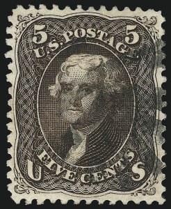 Sale 1024, Lot 161, 1c-90c 1868 F Grill (Scott 92-101)