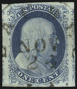 Sale 1024, Lot 26, 1c 1851-56 Issue (Scott 5-9)