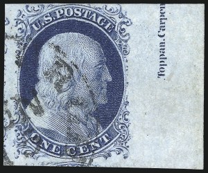 Sale 1024, Lot 27, 1c 1851-56 Issue (Scott 5-9)