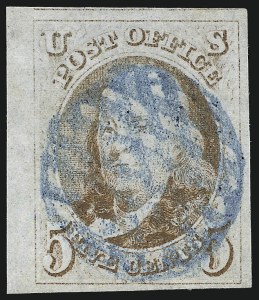 Sale 1024, Lot 3, 5c 1847 Issue Shades (Scott 1 shades)