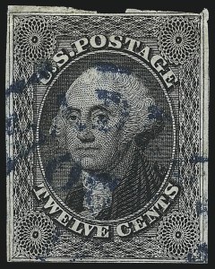 Sale 1024, Lot 49, 12c 1851-56 Issue (Scott 17)