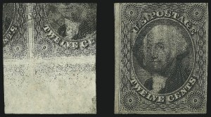 Sale 1024, Lot 51, 12c 1851-56 Issue (Scott 17)